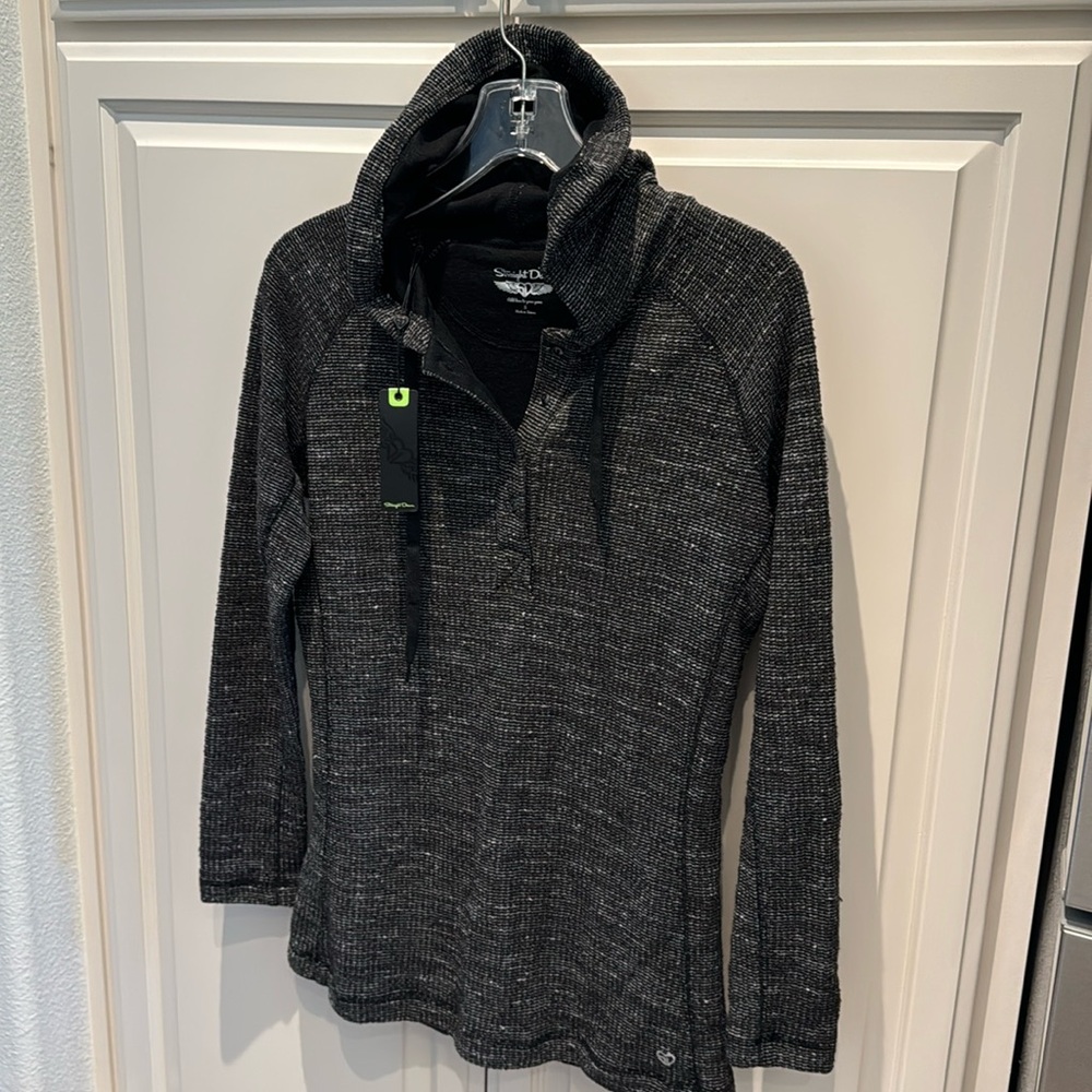 Straight Down Waffle Knit Hoodie S